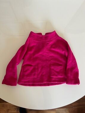 Polo by Ralph Lauren Girls' Fuchsia Mock-Neck Pullover with Front Pockets